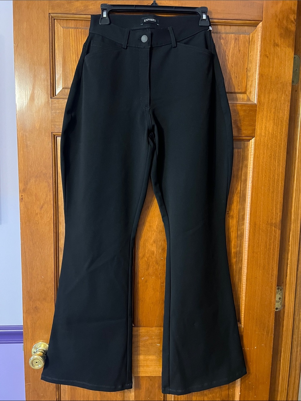 Express Black Flared Stretch Pants